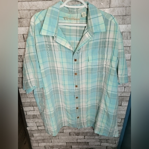 Caribbean Size 2XB‎ Plaid Button down shirt